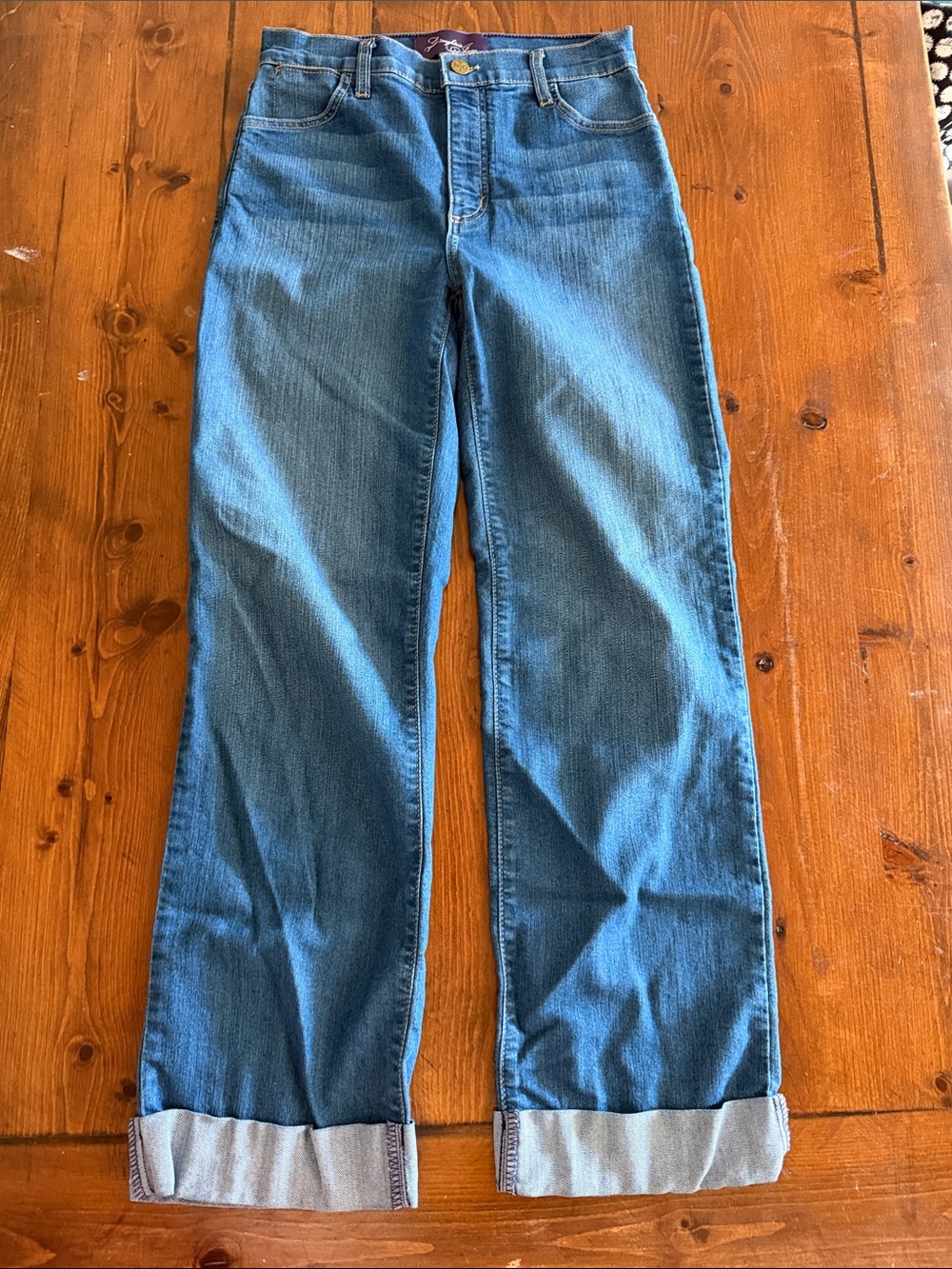 NYDJ Straight Leg Jeans in Medium Blue
